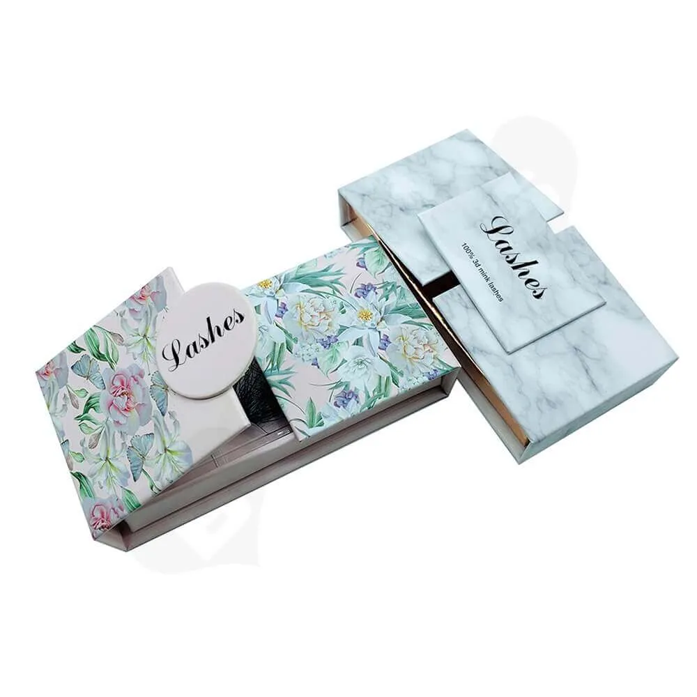 Double Sided Opening Eyelash Box Side View Five