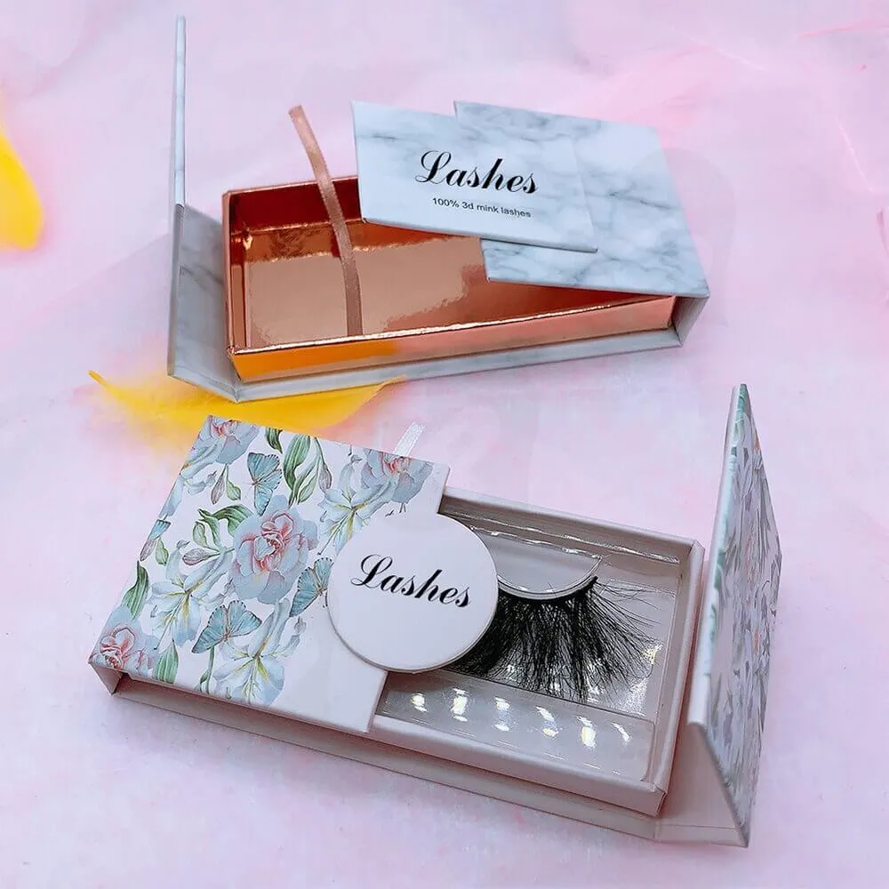 Double Sided Opening Eyelash Box Side View Four