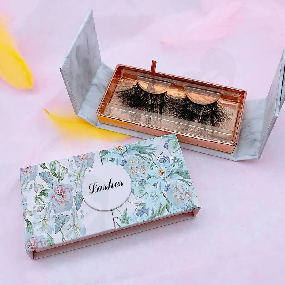 Double Sided Opening Eyelash Box Side View Two