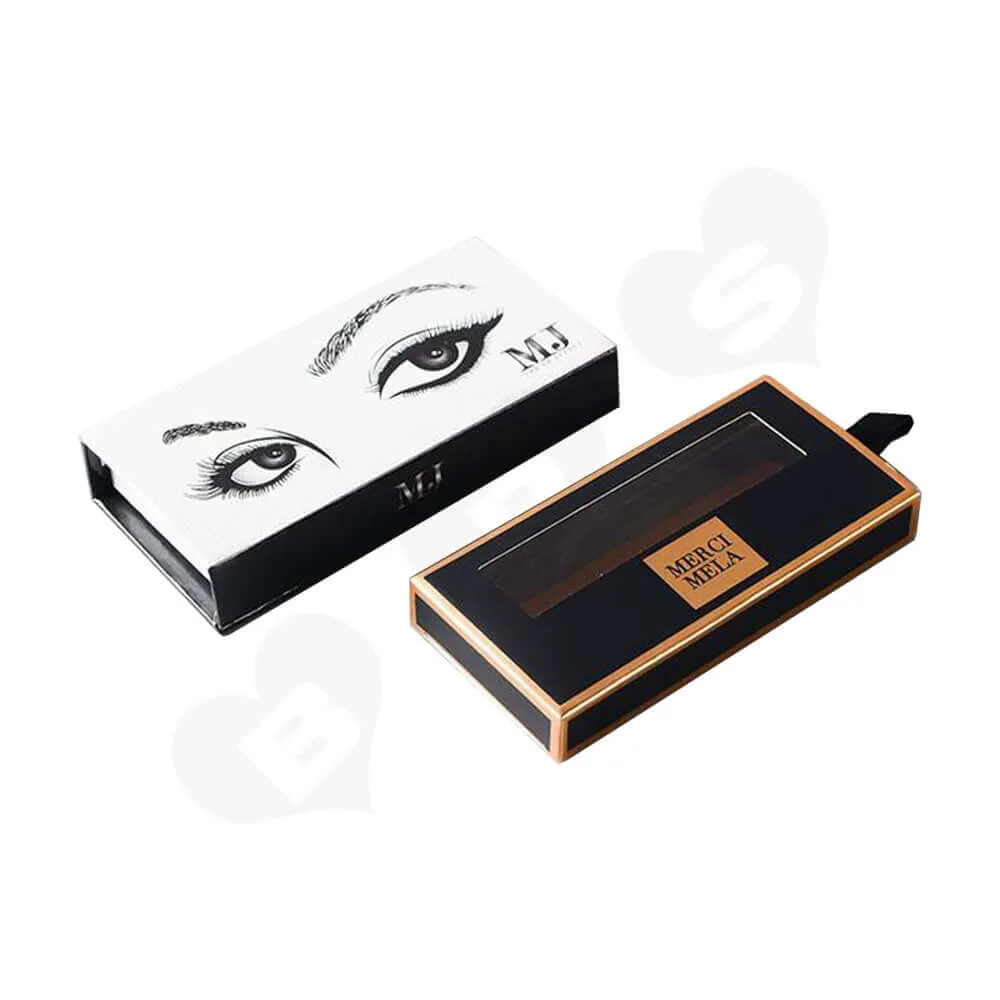 Double Sided Printing Eyelash Gift Box Packaging Side View Four