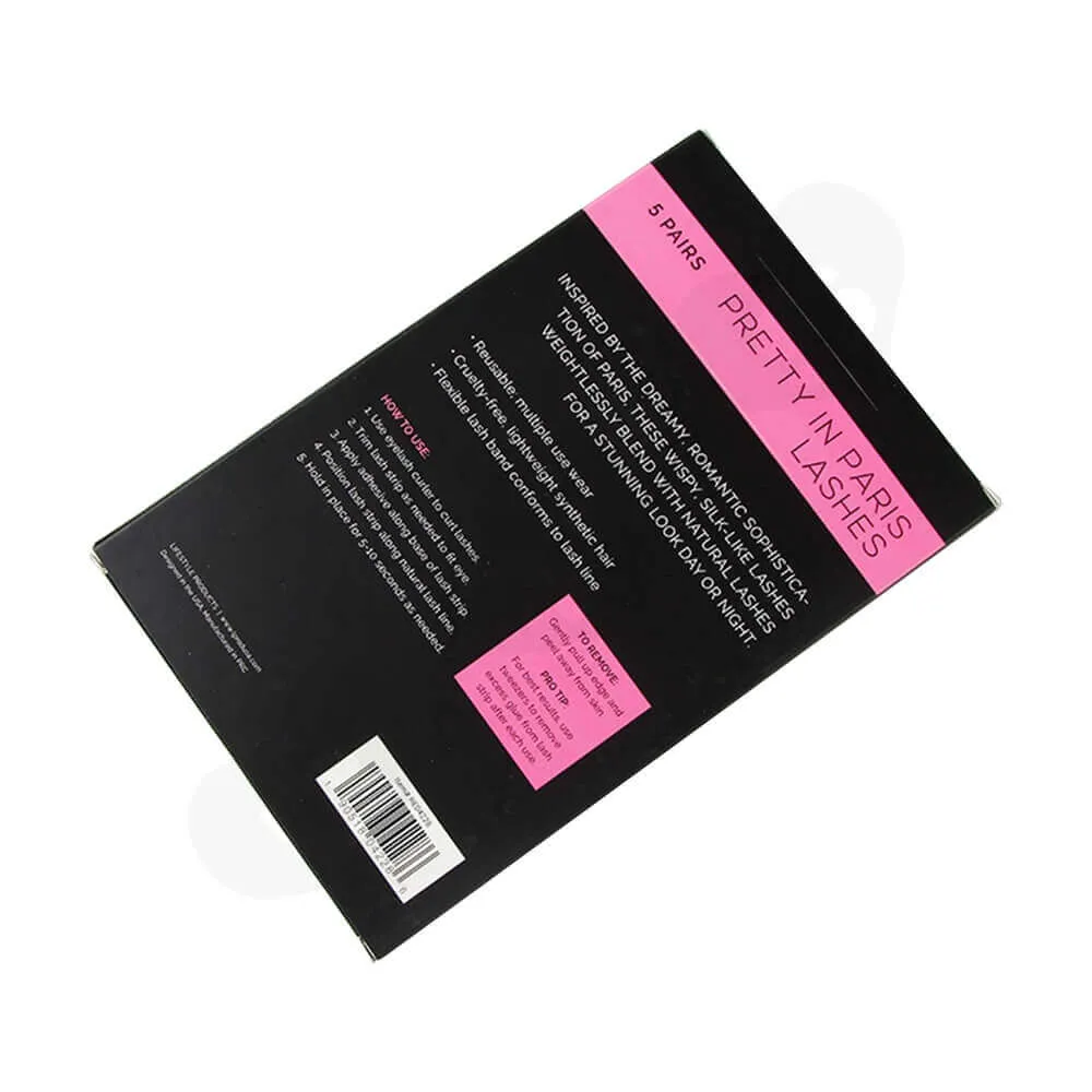 Folding Carton Box With Window For Eyelash Side View Three