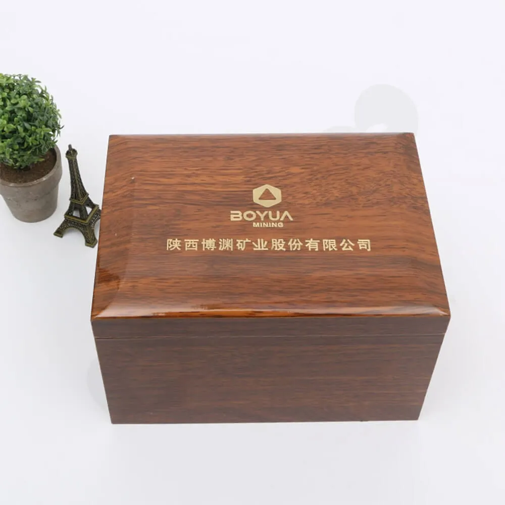 Logo Foil Stamping Wooden Watch Box Side View Four