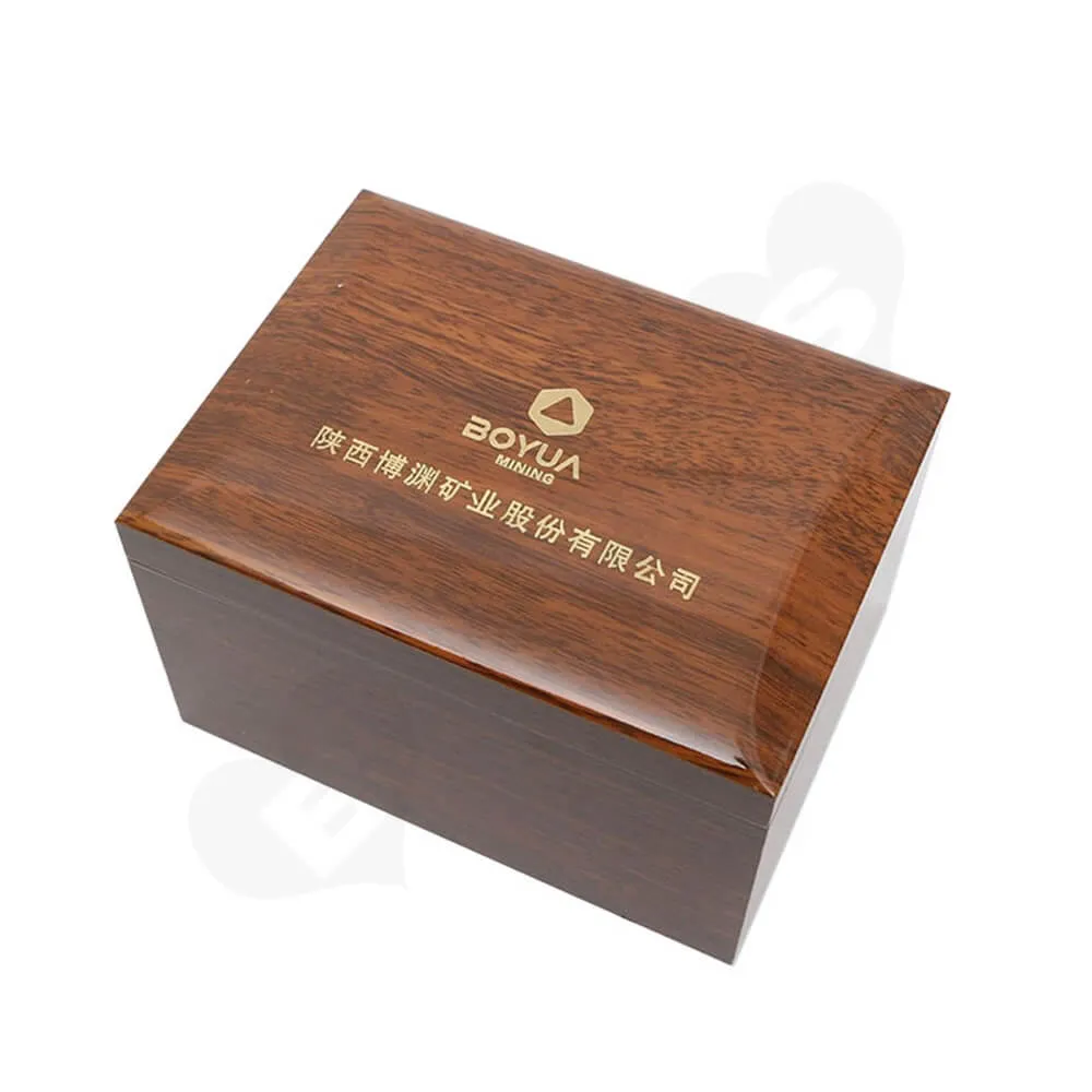 Logo Foil Stamping Wooden Watch Box Side View One