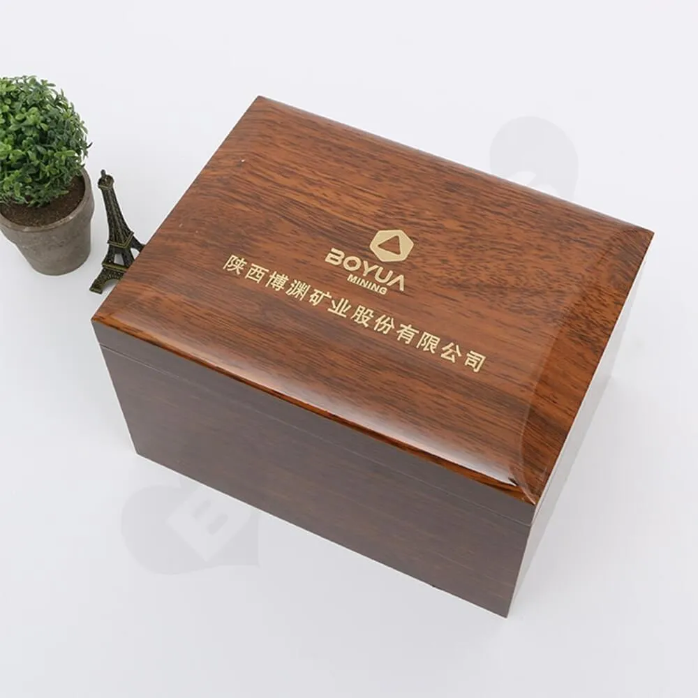 Logo Foil Stamping Wooden Watch Box Side View Three
