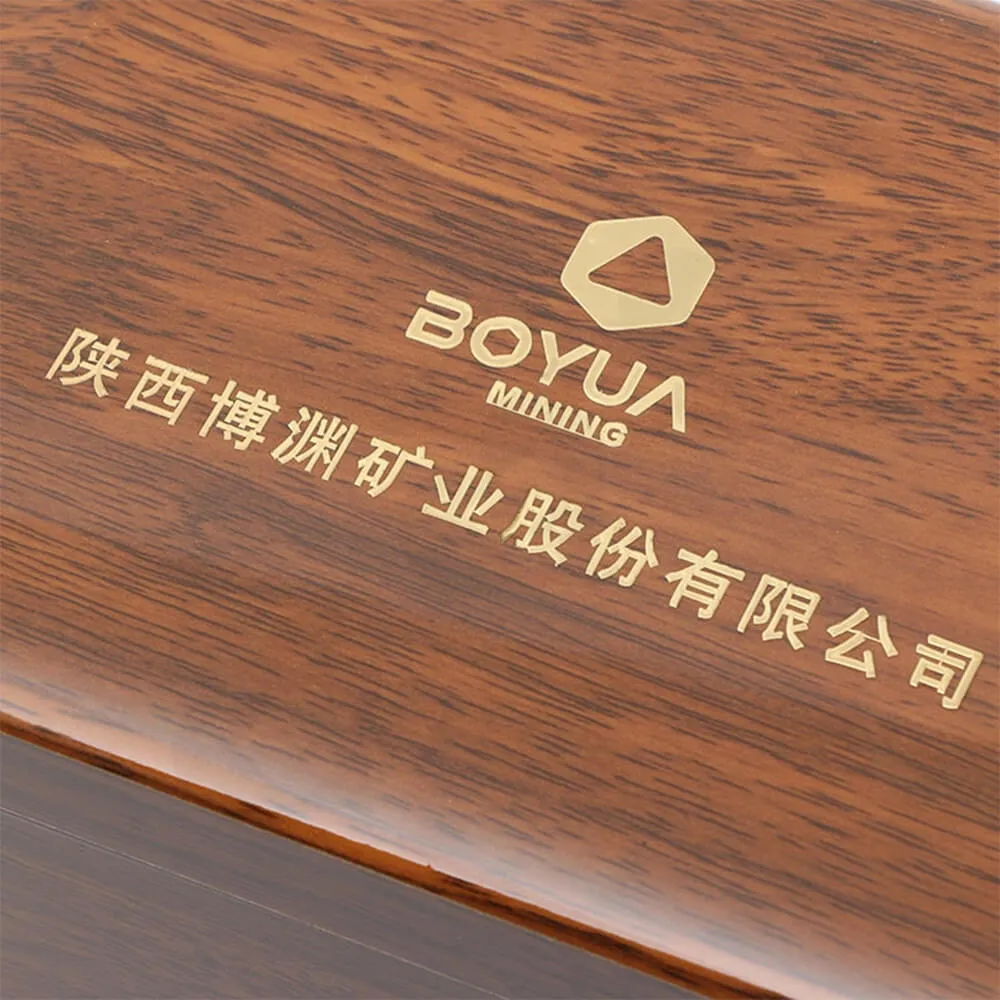 Logo Foil Stamping Wooden Watch Box Side View Two