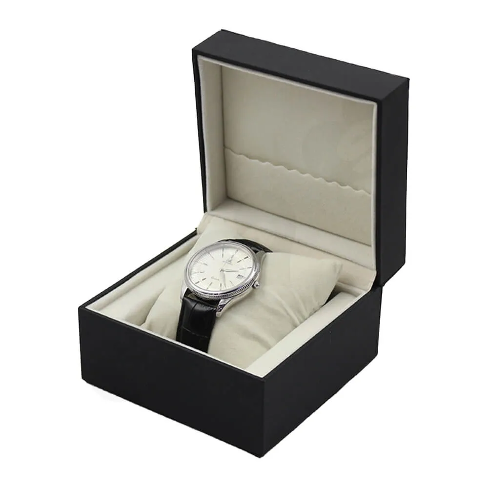 Matte Black Watch Box With Logo Side View Three