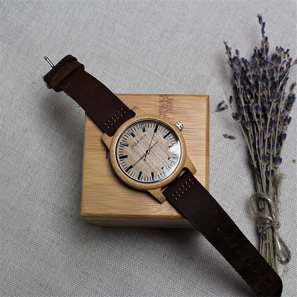 Original Wooden Watch Box With Custom Logo Side View Five