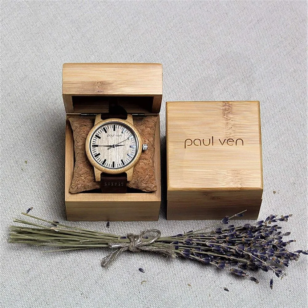 Original Wooden Watch Box With Custom Logo Side View Four