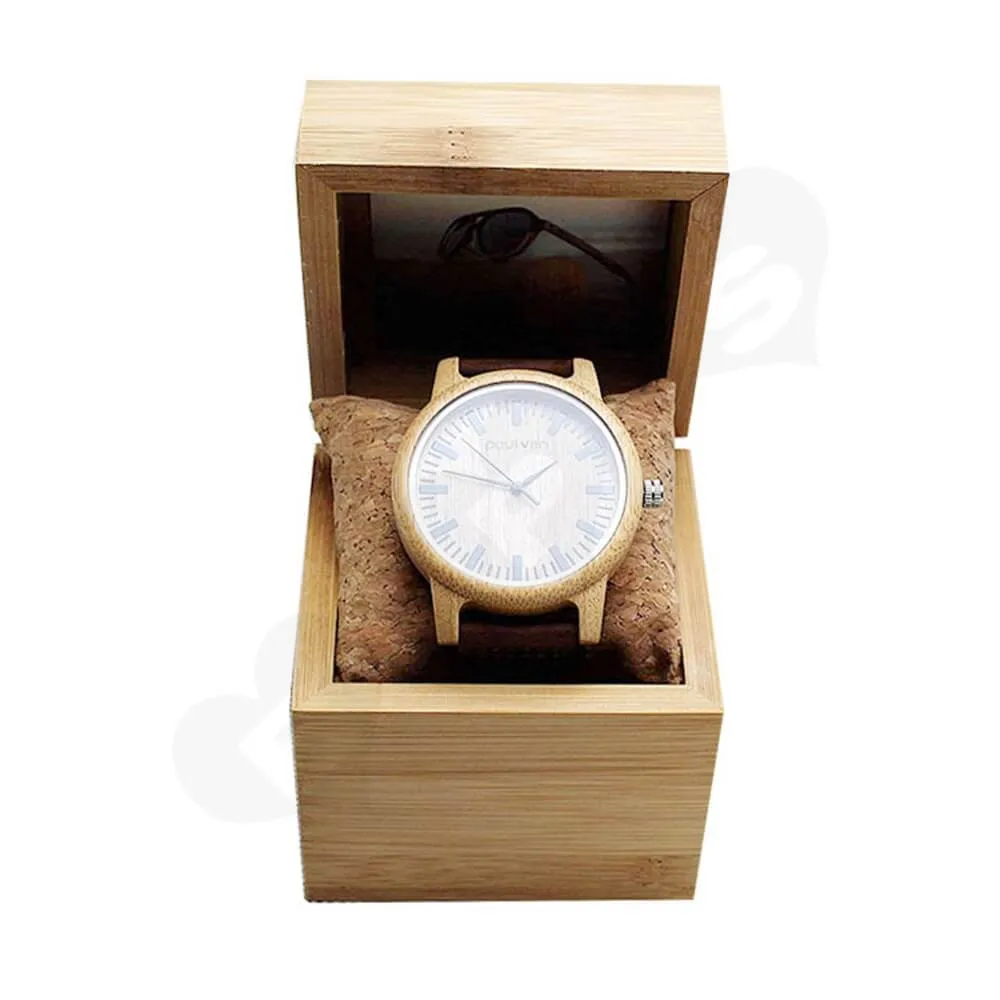 Original Wooden Watch Box With Custom Logo Side View One