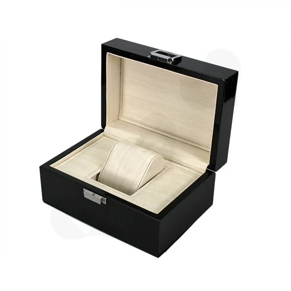 Painted Wood Box Suitcase For Watch Side View One