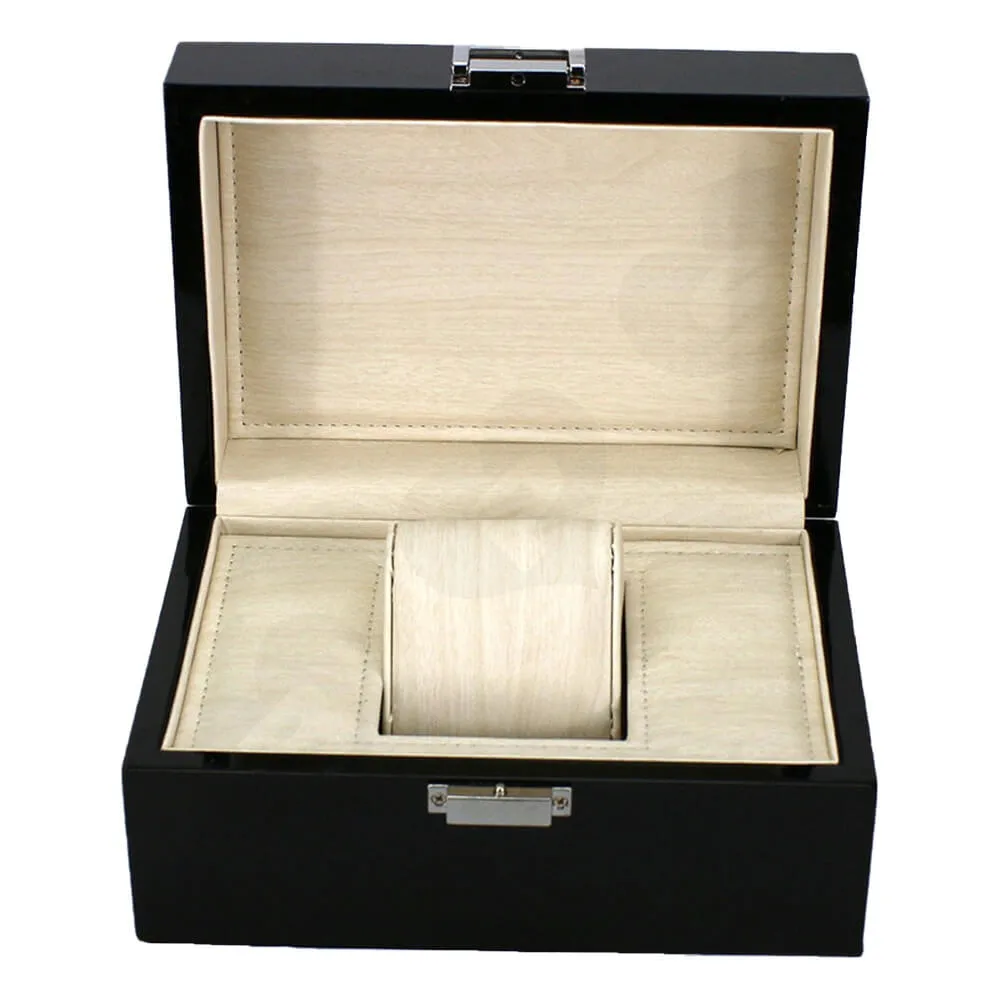 Painted Wood Box Suitcase For Watch Side View Three