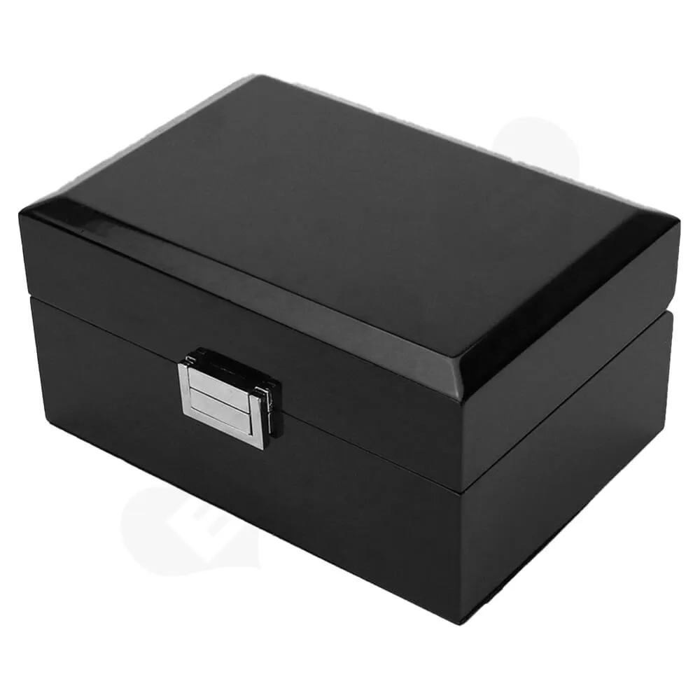 Painted Wood Box Suitcase For Watch Side View Two