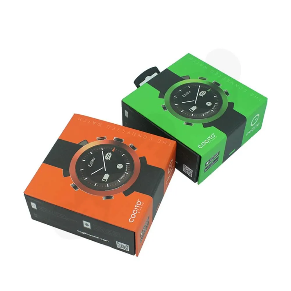 Paper Board Folding Box For Children Watch Side View Five