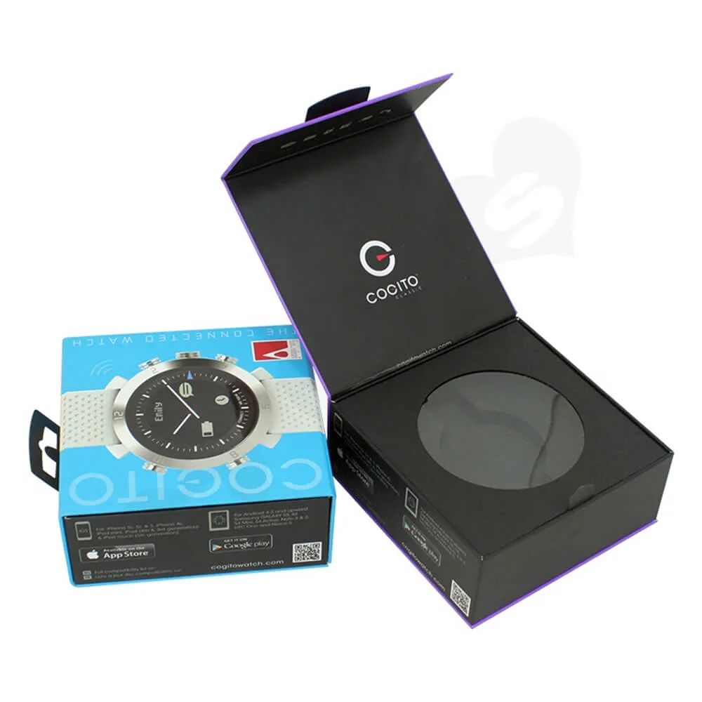 Paper Board Folding Box For Children Watch Side View Three