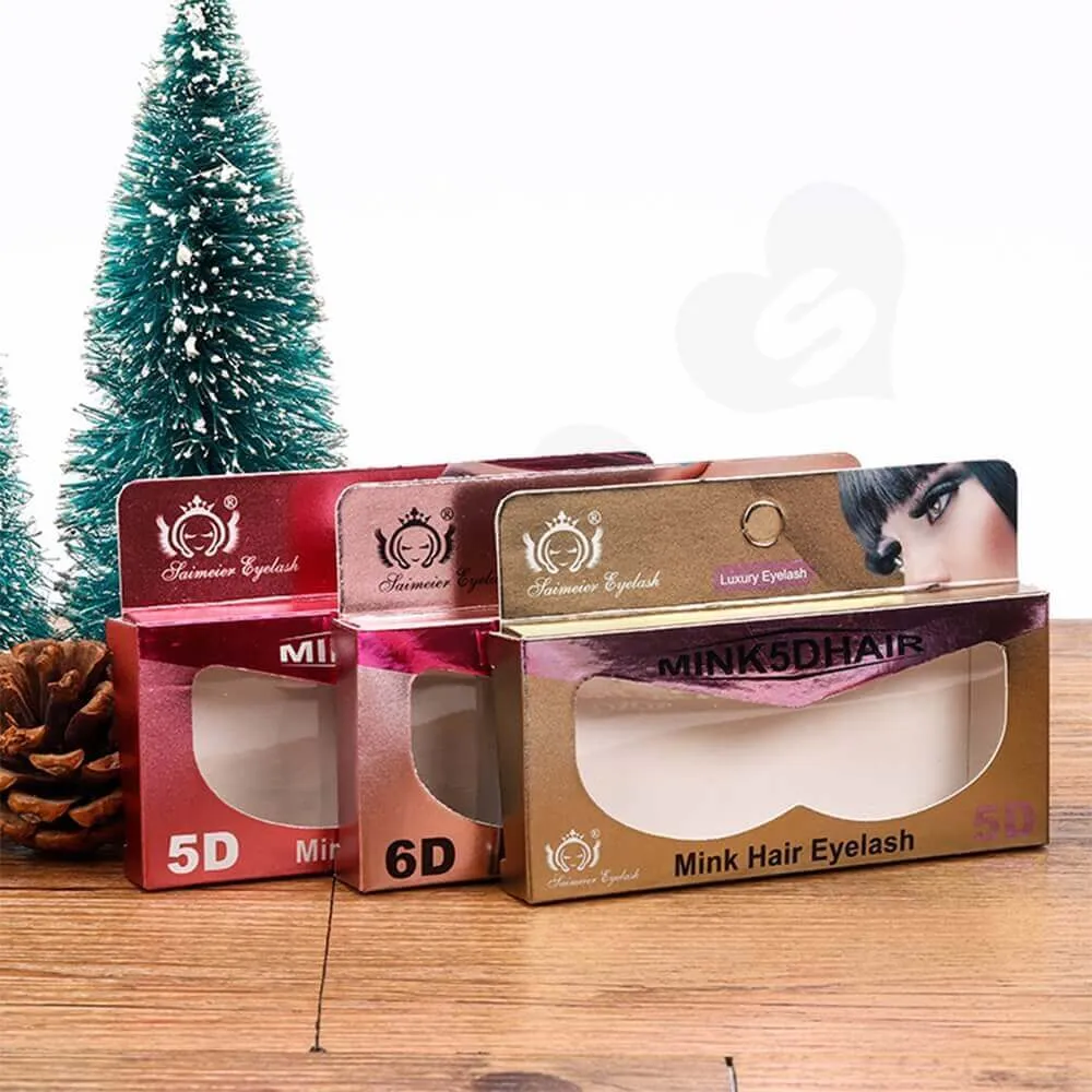 Personalized Mint Hair Eyelash Packaging Box Side View Four