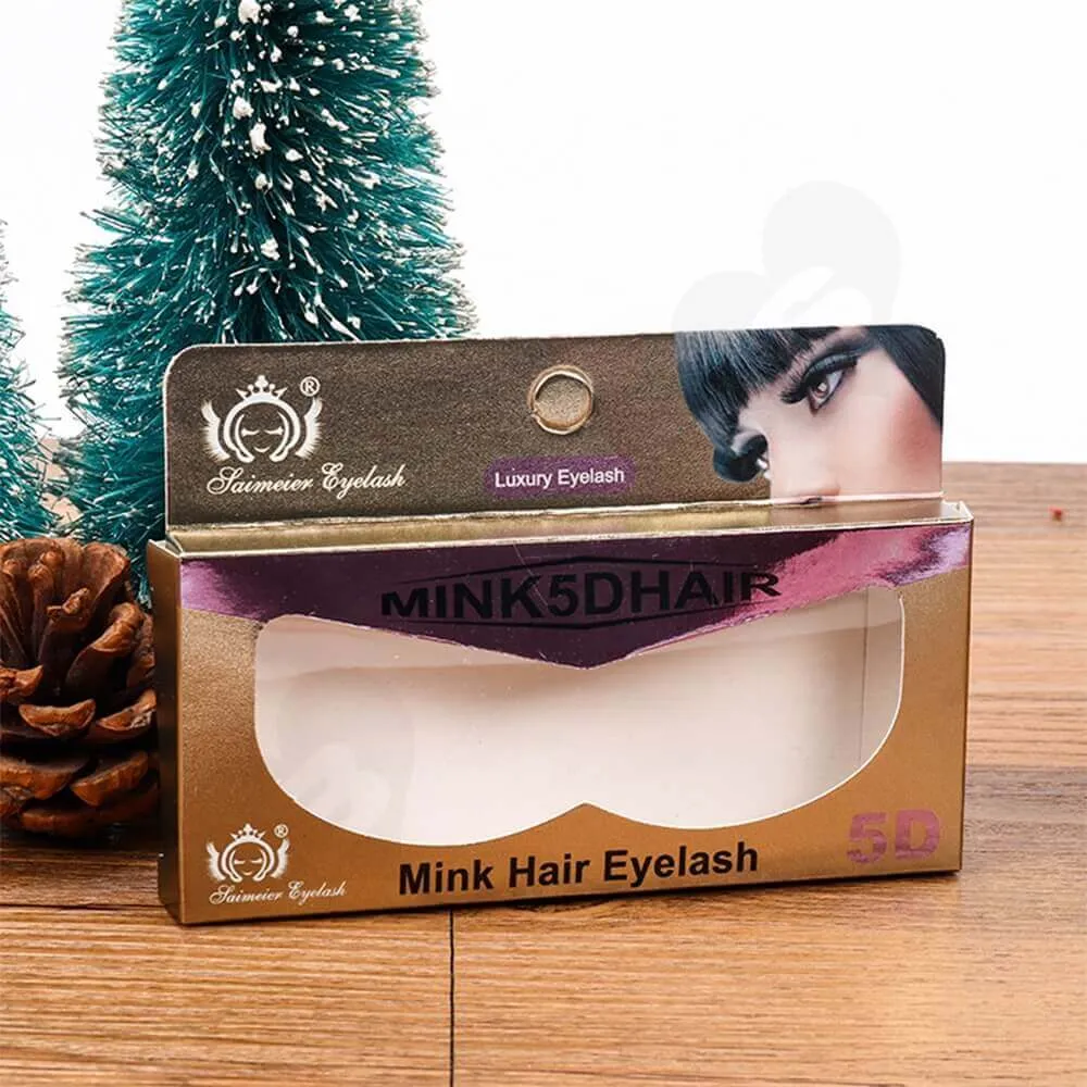 Personalized Mint Hair Eyelash Packaging Box Side View Three