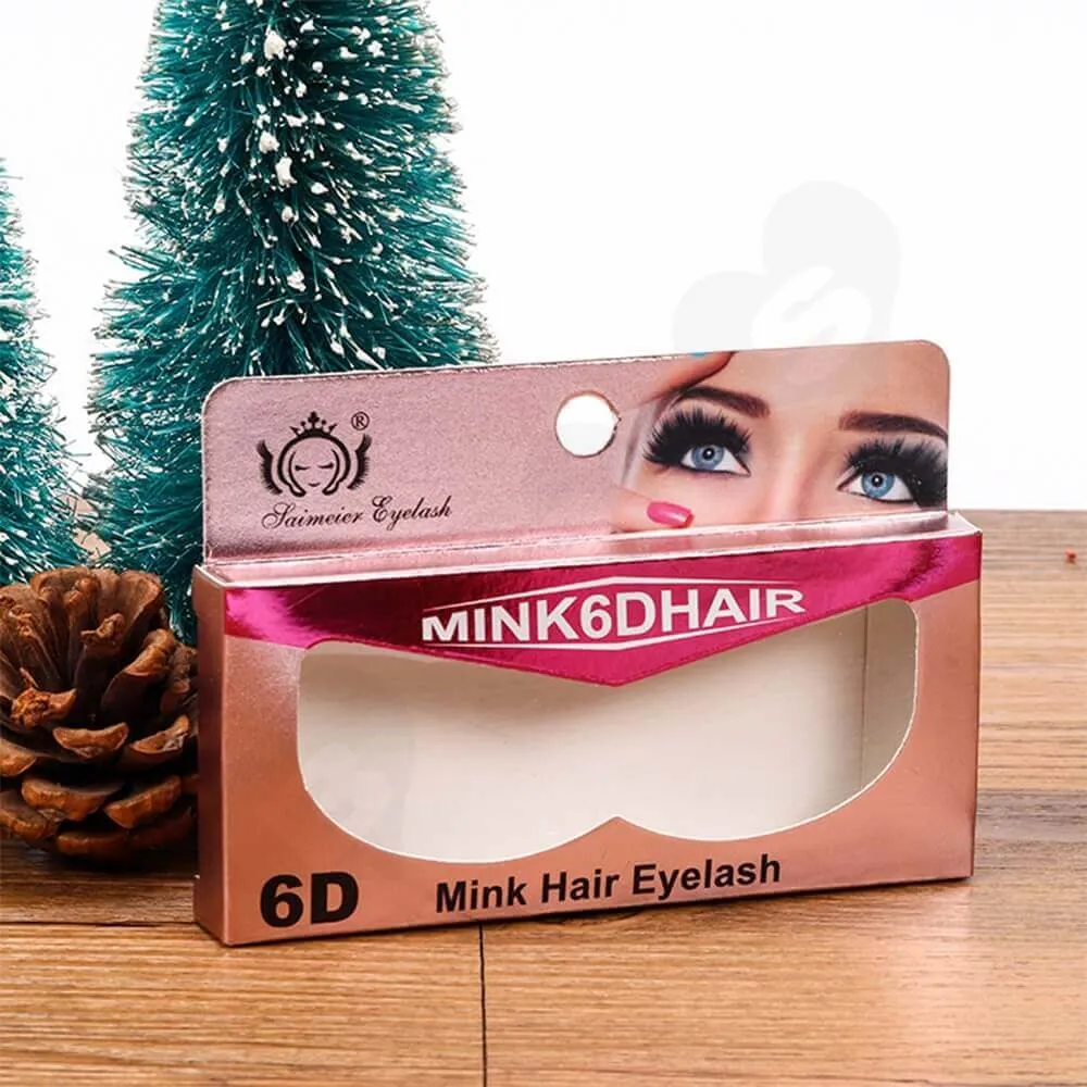 Personalized Mint Hair Eyelash Packaging Box Side View Two