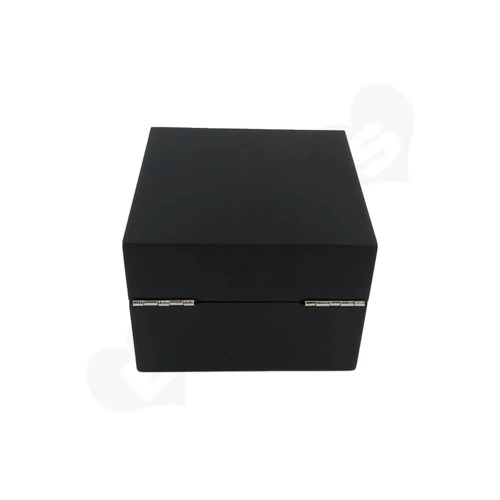 Reinforced Wooden Box For Watch With Fabric Insert Side View Three