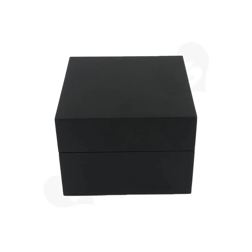 Reinforced Wooden Box For Watch With Fabric Insert Side View Two