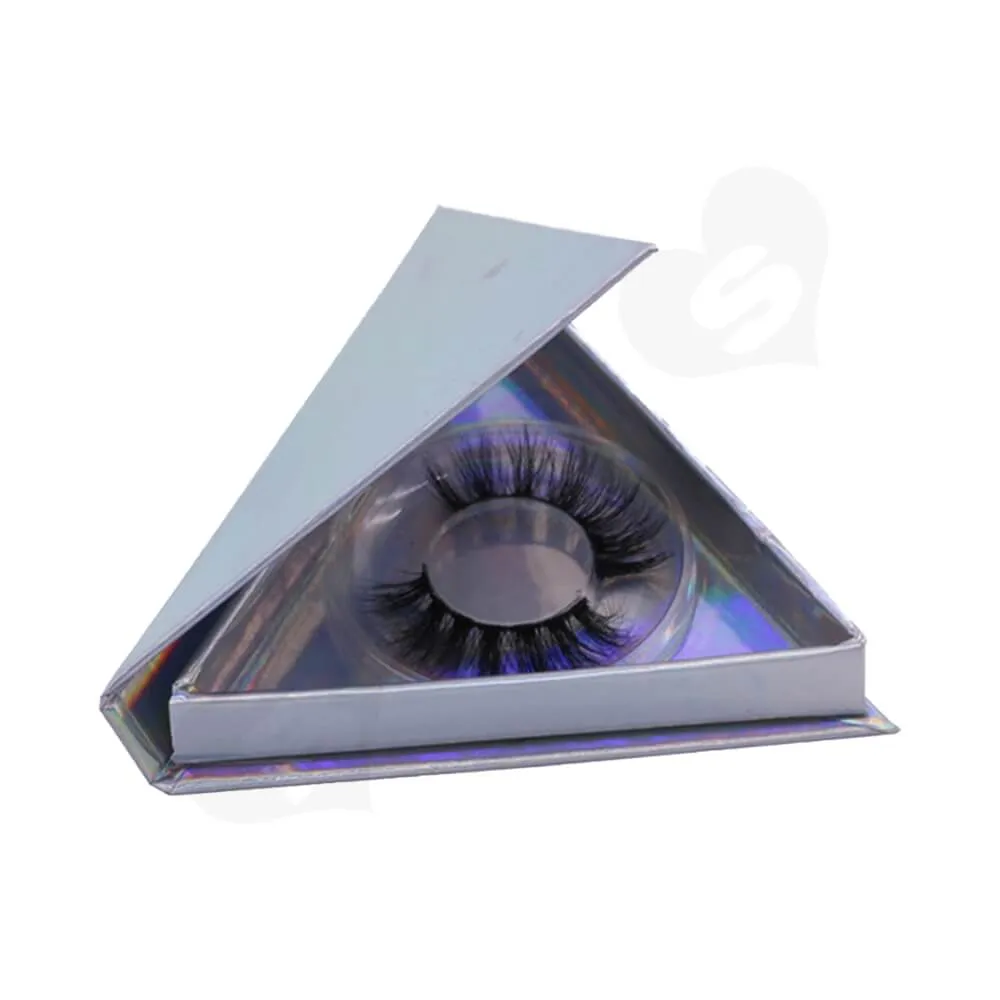 Triangle Shape Eyelash Packaging Box Side View Four