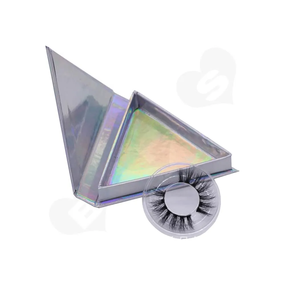 Triangle Shape Eyelash Packaging Box Side View Two