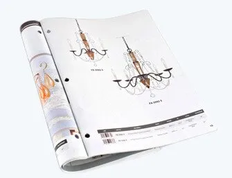 led light paper catalog printing