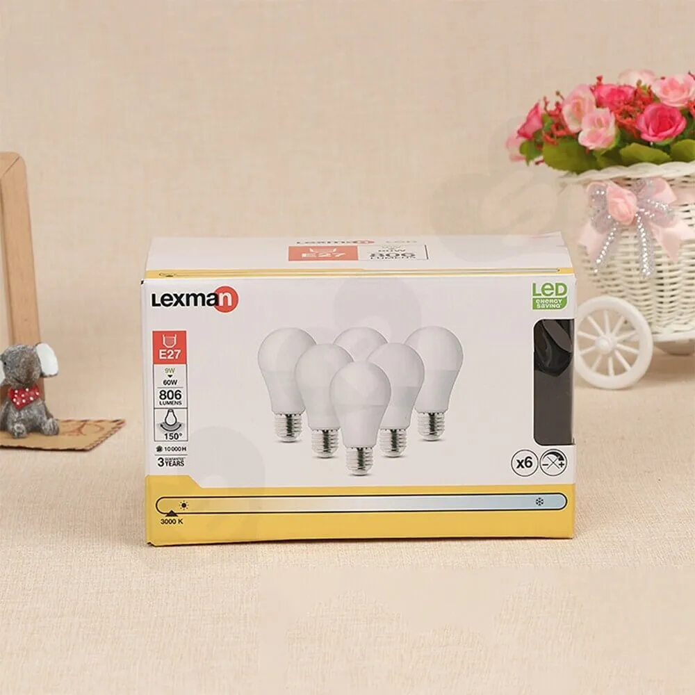 Box With Plastic Window For LED Bulb Side View One