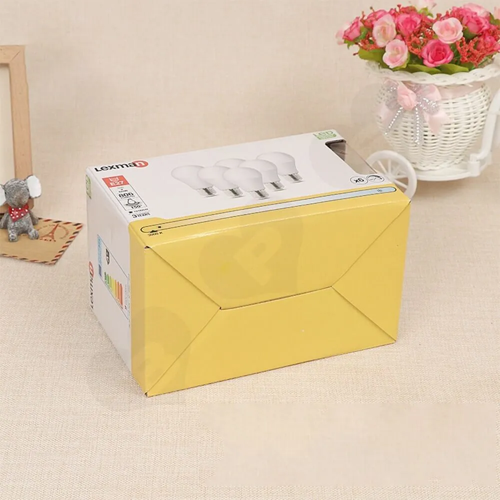 Box With Plastic Window For LED Bulb Side View Two