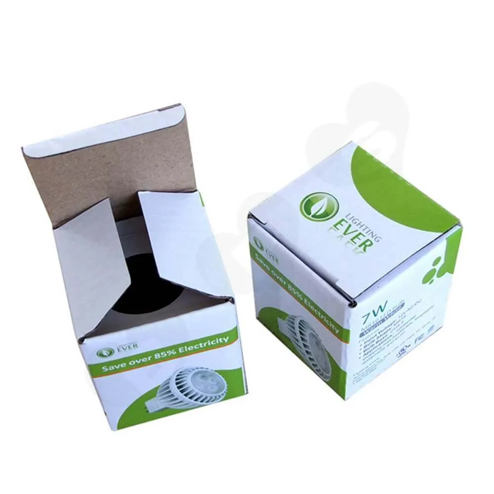 Cardboard Box For Energy Saving Light Side View Five