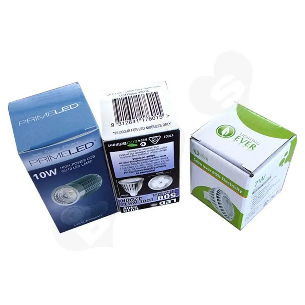 Cardboard Box For Energy Saving Light Side View One