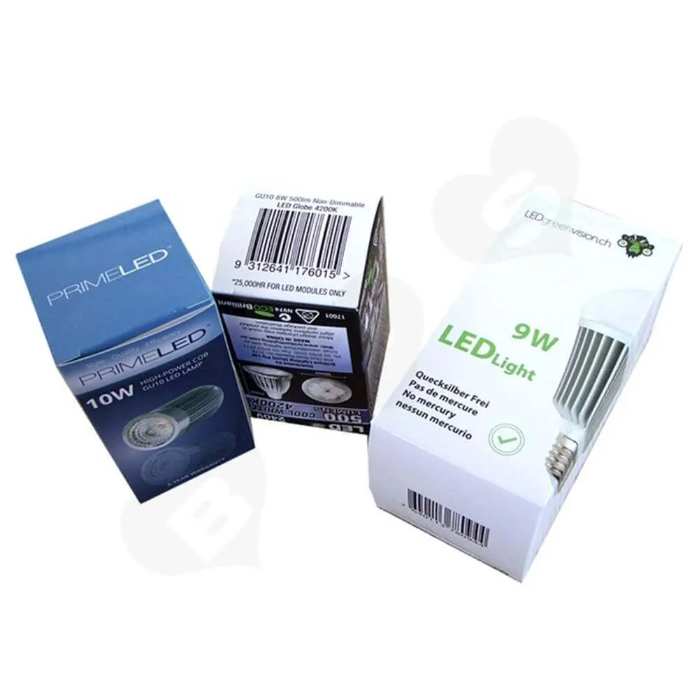 Cardboard Box For Energy Saving Light Side View Three