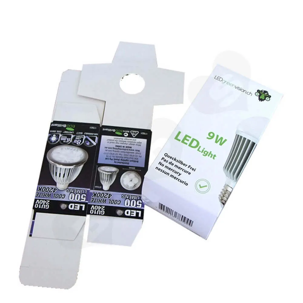 Cardboard Box For Energy Saving Light Side View Two