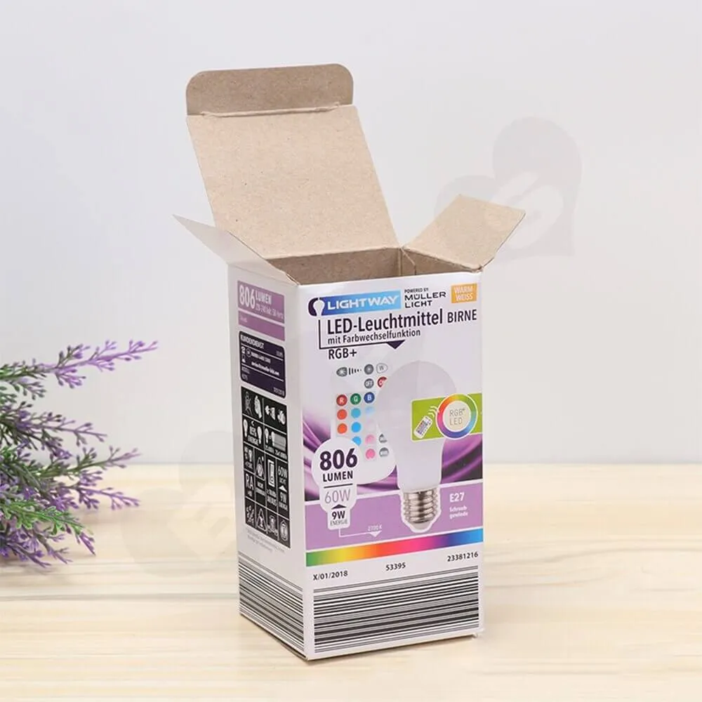 Cardboard Box For RBG Smart LED Light Side View Two
