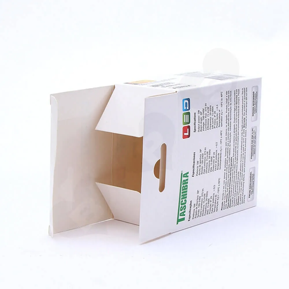 Cardboard Box With Hanger For Spot Light Side View Two