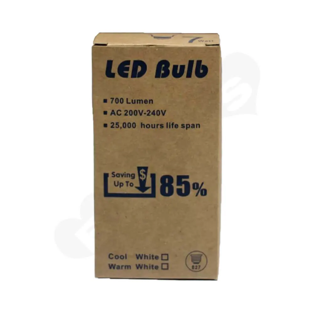 Cardboard Kraft Box For LED Bulb Side View Two
