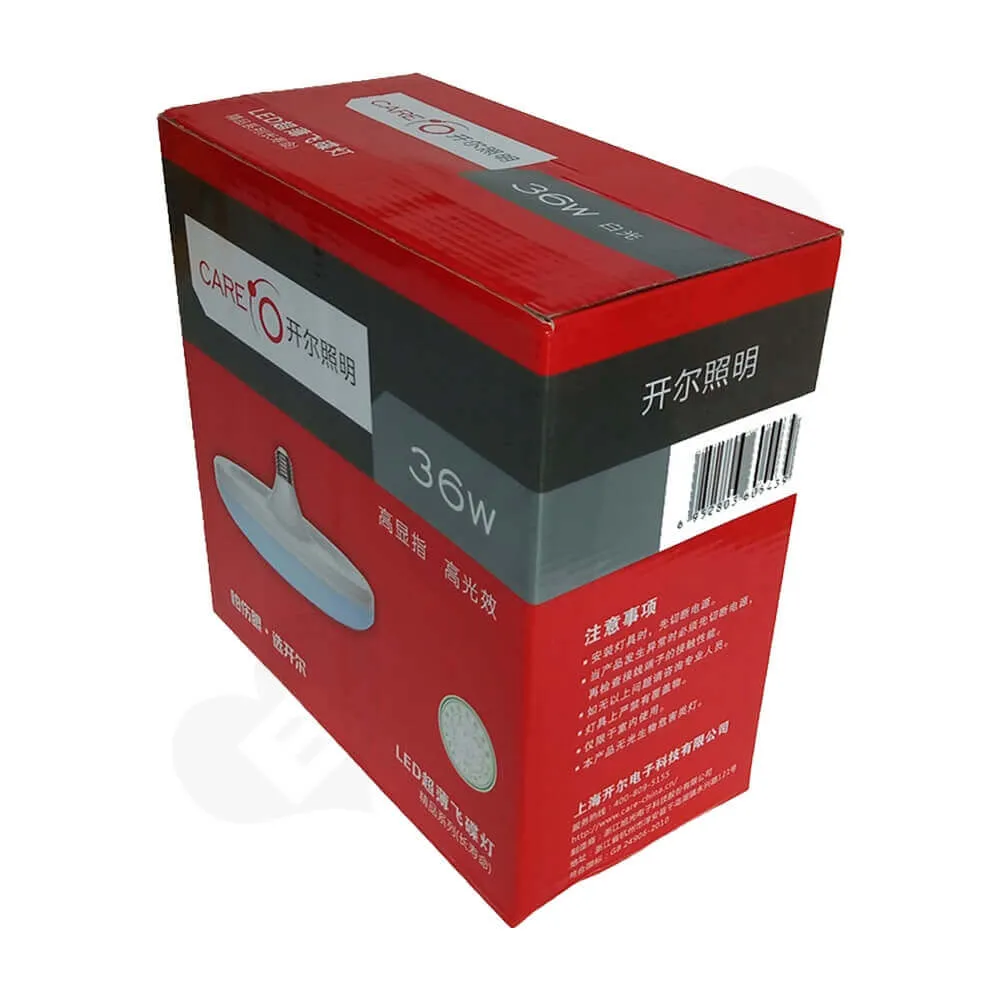 Corrugated Carton For Flying Saucer Light Side View Four