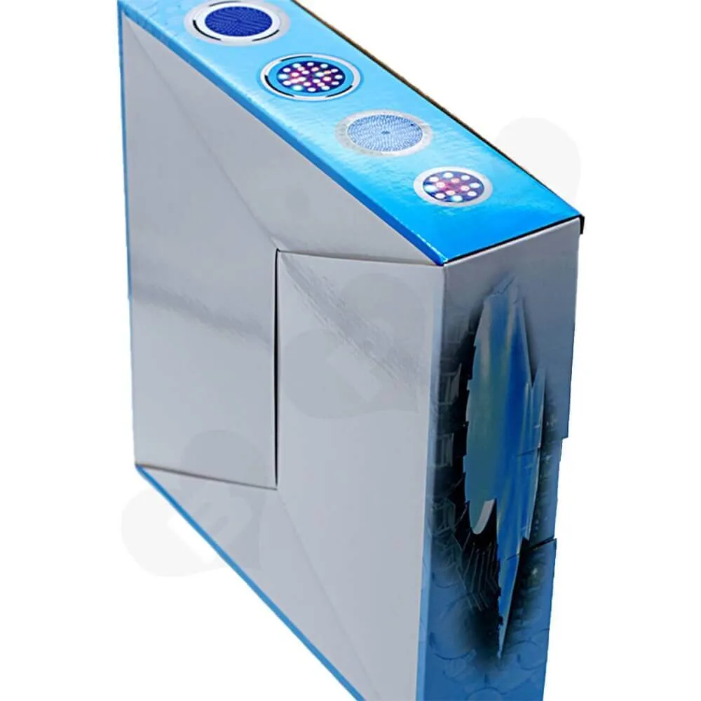Custom Cardboard Box For Wall Mounted Pool Light Side View Five