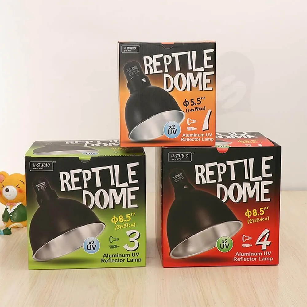 Custom Cardboard Retail Box For Aluminium UV Reflector Lamp Side View One