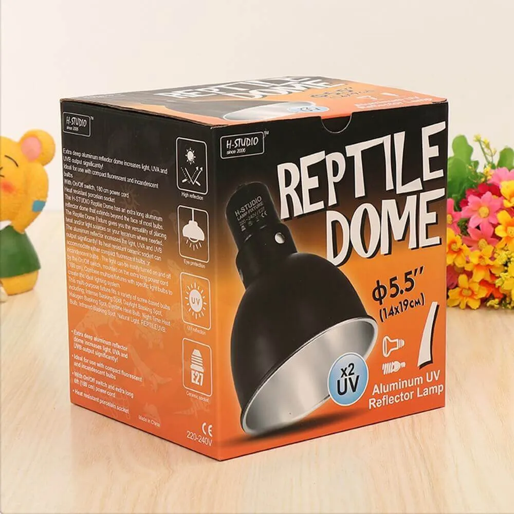 Custom Cardboard Retail Box For Aluminium UV Reflector Lamp Side View Two