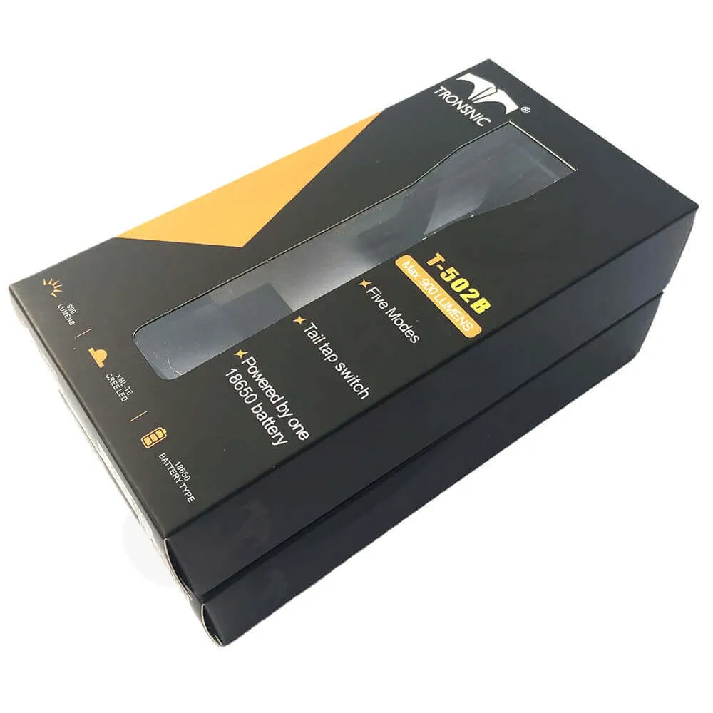 Custom Folding Box For Portable Flashlight Side View One