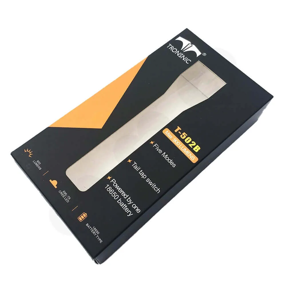 Custom Folding Box For Portable Flashlight Side View Two
