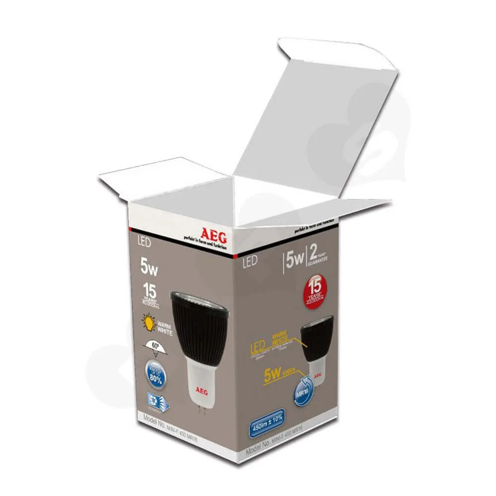 Custom Folding Carton Box For LED Lamp Side View Four