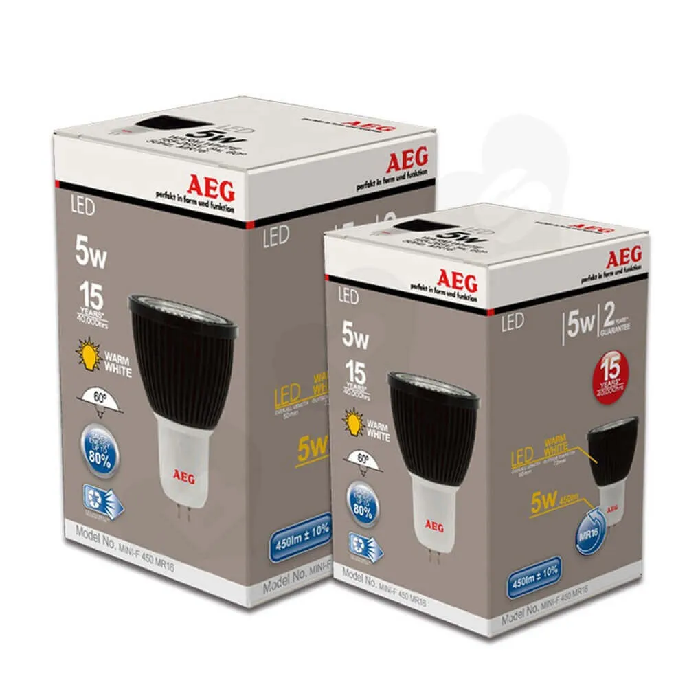 Custom Folding Carton Box For LED Lamp Side View One