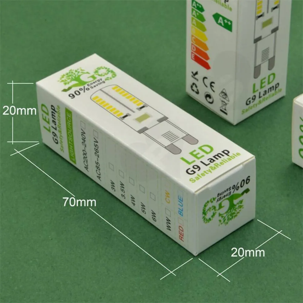 Custom Folding Carton For LED Lamp Side View Three