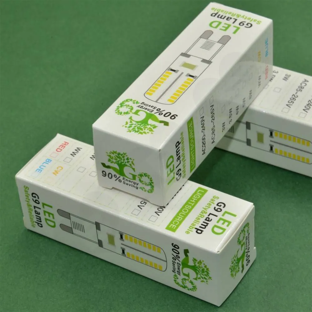 Custom Folding Carton For LED Lamp Side View Two