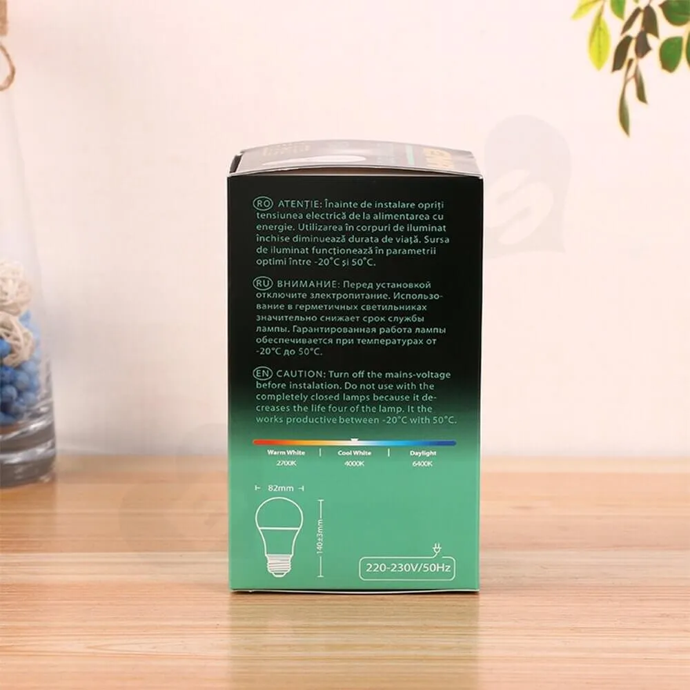 Custom Printed Box For High Power Lamp Side View Two