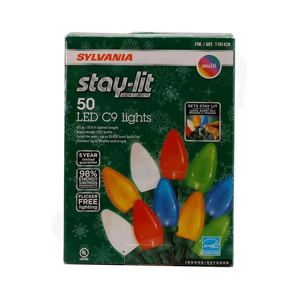 Custom Printing Paper Box For LED C9 Light Side View Four