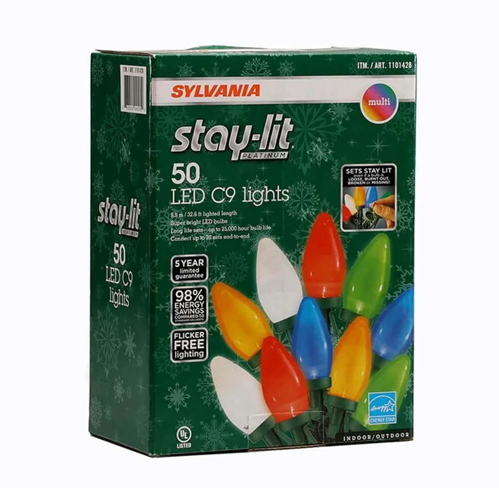 Custom Printing Paper Box For LED C9 Light Side View One