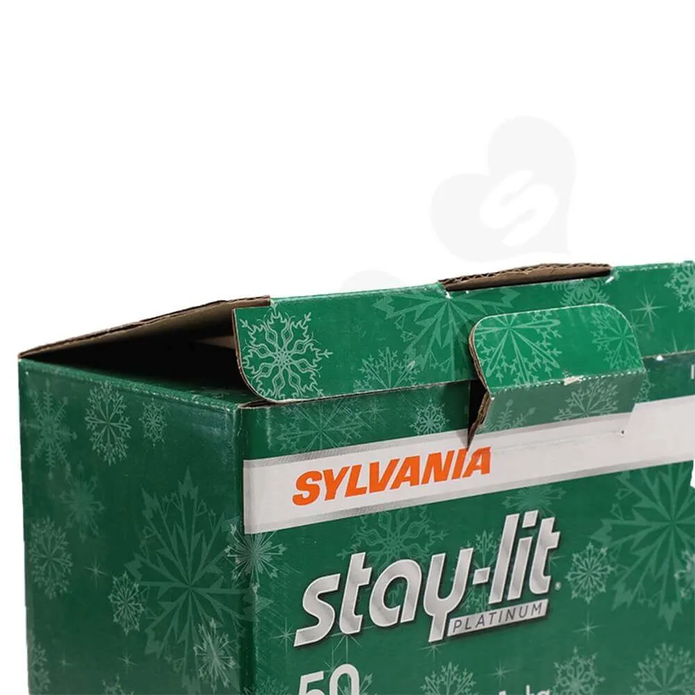 Custom Printing Paper Box For LED C9 Light Side View Two