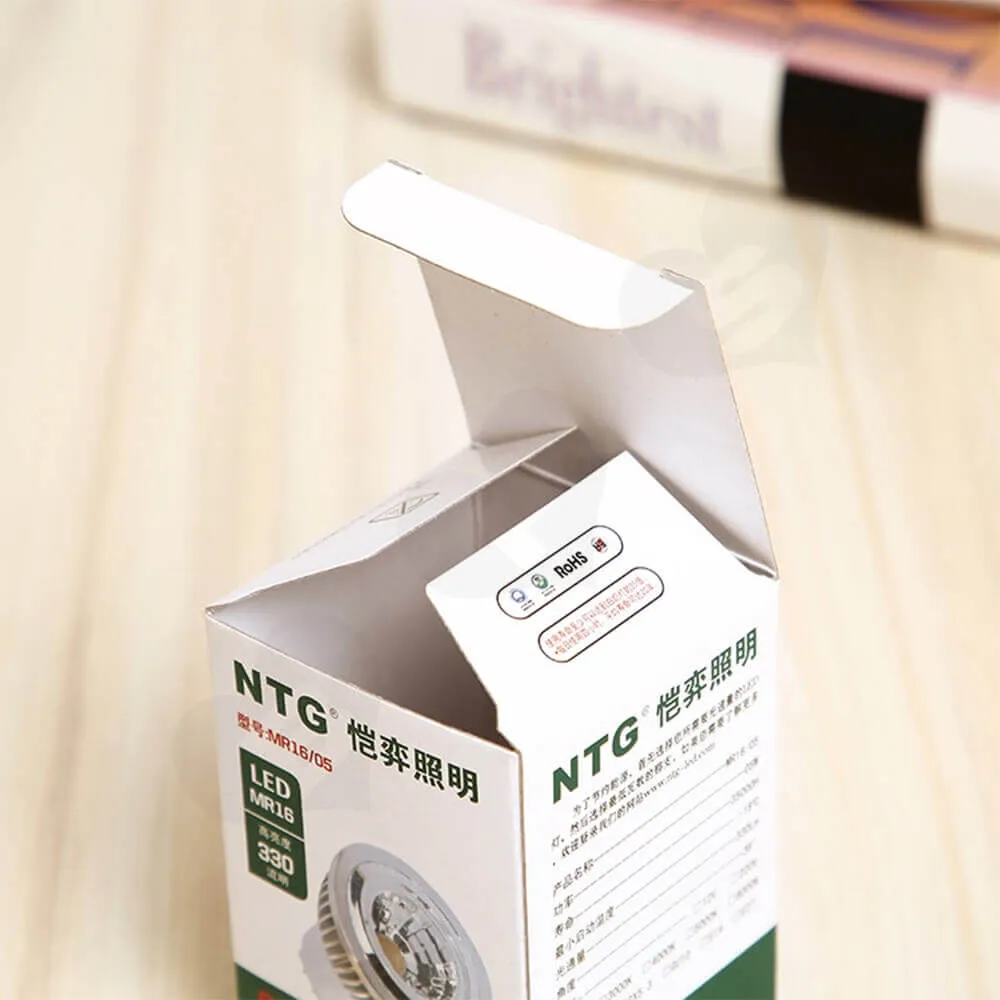 Custom Retail Box For LED Bulbs Side View Three
